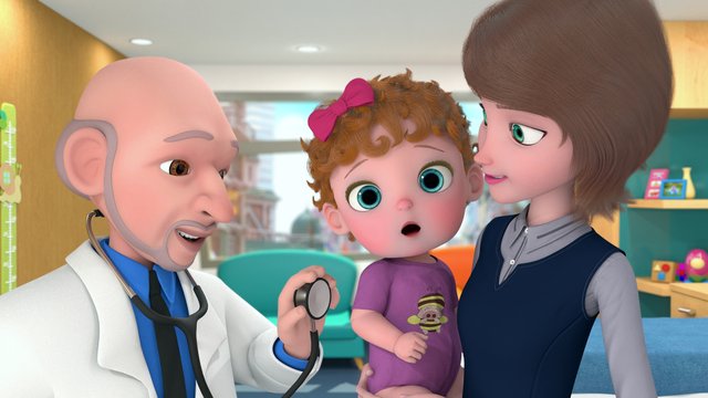 Cartoon By HeyKids With Nursery Rhymes With The Doctor Song For Kids | Baby  Goes To Doctor