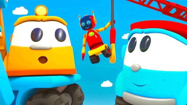 Leo the truck & New attractions for robots in Car cartoon episodes for kids  in English
