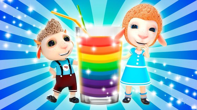 Cartoon for Kids Animation Dolly and Friends With Learning Colors With  Rainbow Juice